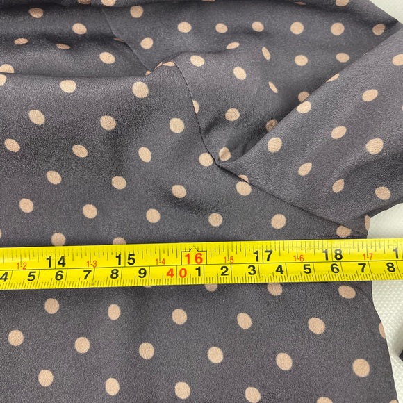 J.O.A. Los Angeles Polka Dot Mauve Long and dramatic sleeves Sz Small - Picture 9 of 11